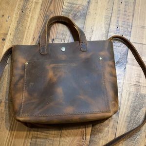 Portland Leather Goods Mini Crossbody Bag Grizzly